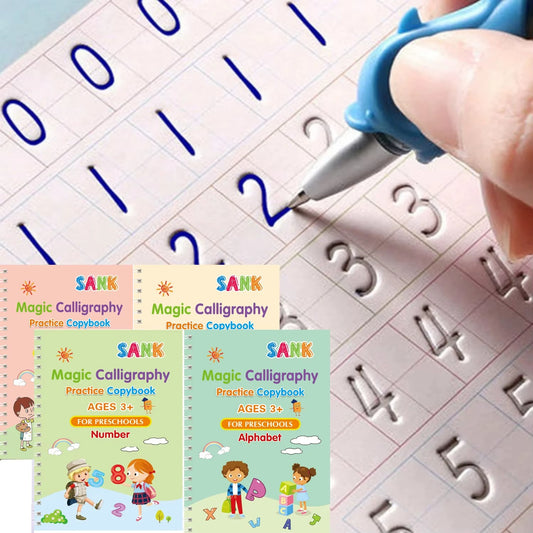 ✍️ Set de 4 Cuadernos Mágicos Reutilizables | Aprender a escribir nunca fue tan divertido