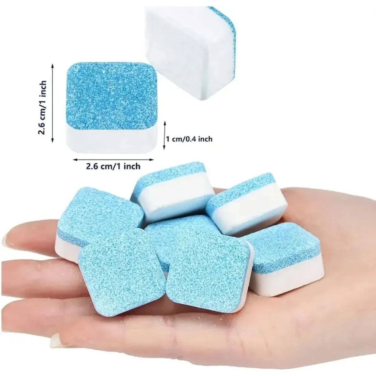 Pack 12 Pastillas Limpiadoras de Lavadora: Descalcificador y Eliminador de Olores